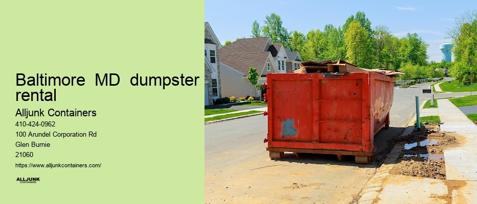 Construction dumpster sizes
