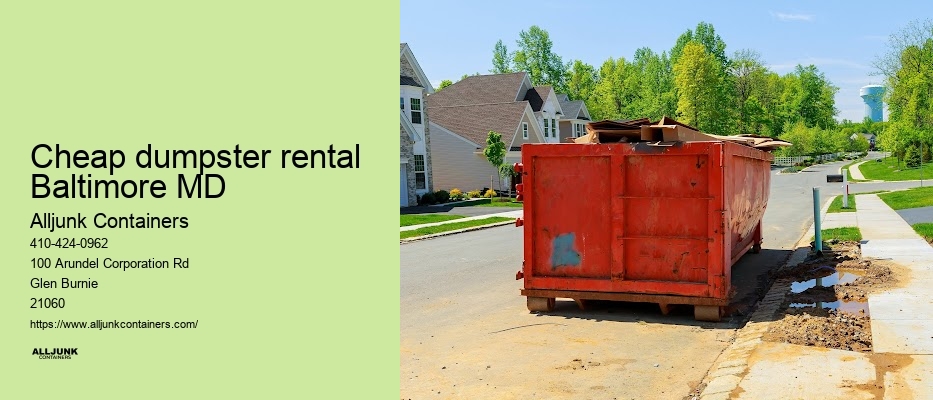 Commercial dumpster rental
