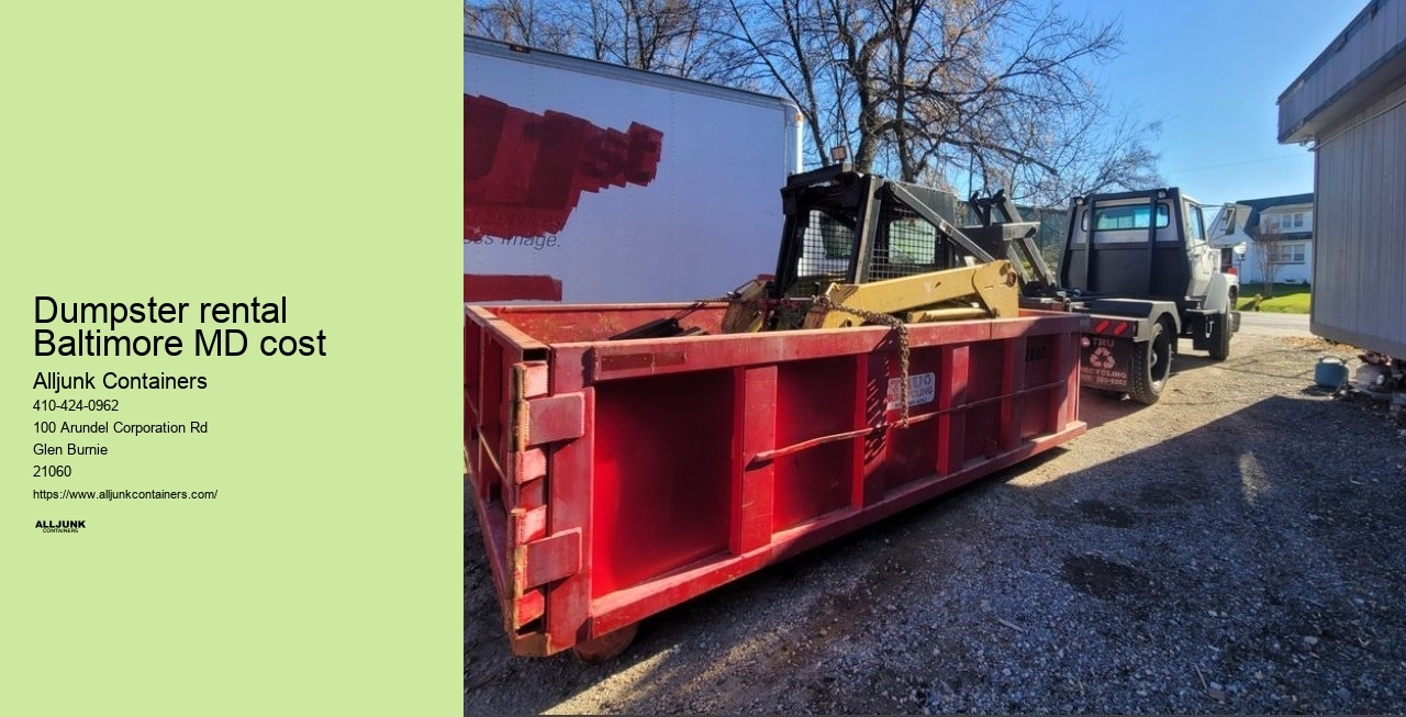 Baltimore  MD  dumpster rental