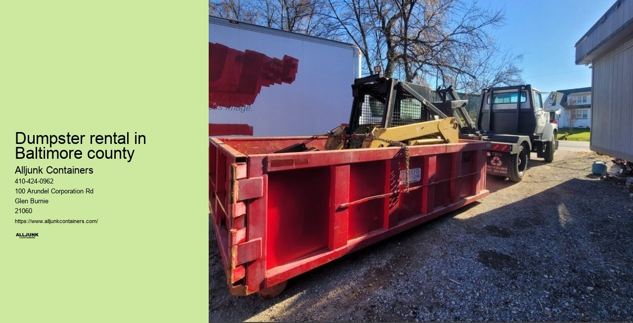 Dumpster rental in Baltimore county